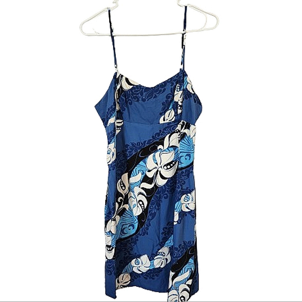 Hilo Hattie Blue Hawaiian Sundress Medium